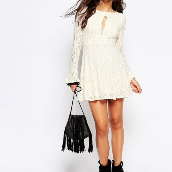 Free People Dresses & Skirts - Free People Ivory Teen witch lace dress NEW!